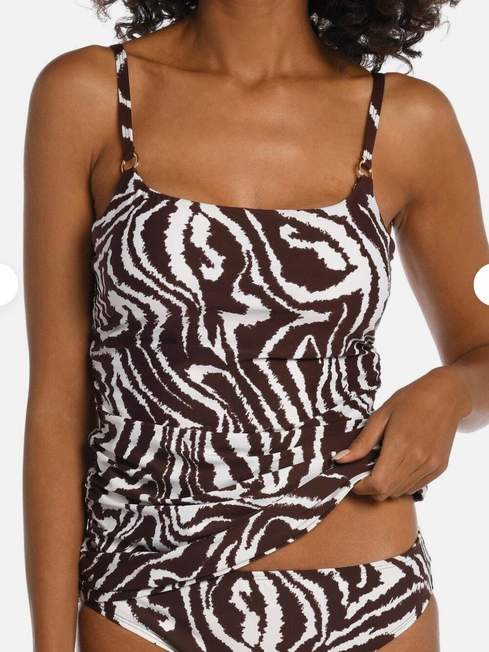 La Blanca Fierce Lines Underwire Tankini Top 4 NWT